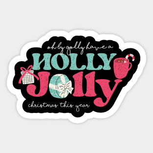 Holly Jolly Funny Christmas Gift Sticker